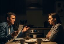 An older and younger hand fit puzzle pieces of a house together, one with a key, symbolizing a parent-child living agreement.